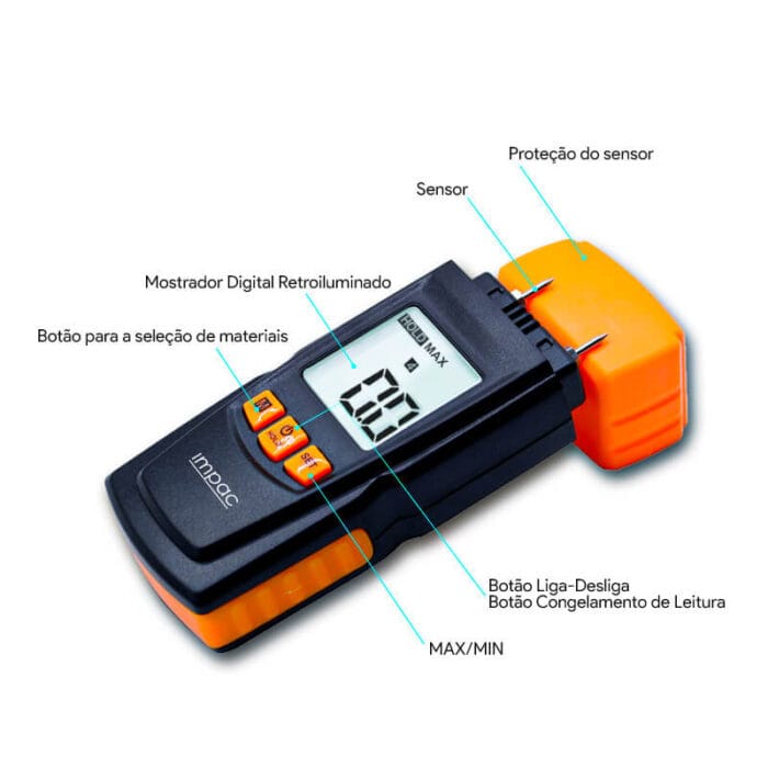 Medidor de Umidade de Madeira IP-605 Impac - Imagem 5