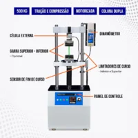 Máquina Universal de Ensaio de Coluna Dupla 500 Kg IP-AEV-5000 Impac - Imagem 4