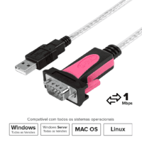 Cabo Conversor RS-232 para USB Universal