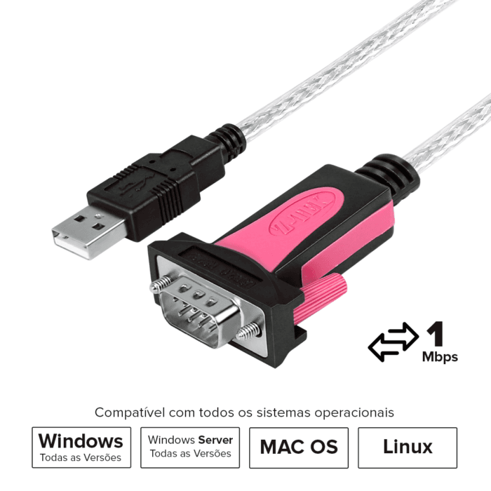 Cabo Conversor RS-232 para USB Universal - Imagem 1
