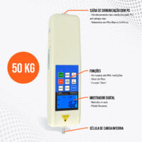 Dinamômetro Digital Portátil 0 a 50 kgf IP-90DI Impac - Imagem 7