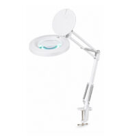 Lupa Luminária LED de Mesa 5x e 10 Níveis de Intensidade IP-54D Impac