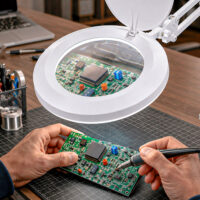 Lupa Luminária LED de Mesa 5x e 10 Níveis de Intensidade IP-54D Impac - Imagem 9