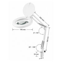 Lupa Luminária LED de Mesa 5x e 10 Níveis de Intensidade IP-54D Impac - Imagem 8