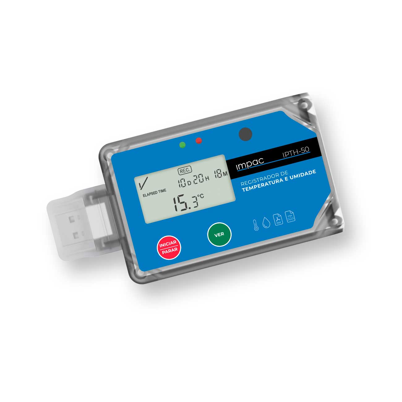 1e85e8ba3cedfb88d43fd032470cdd73.jpg Data Logger Termohigrômetro USB Impac IPTH-50LOGGER - Imagem 1
