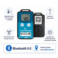 Termohigrômetro Data Logger Bluetooth  32.000 Registros IPTH-BT300LOGGER - Imagem 5