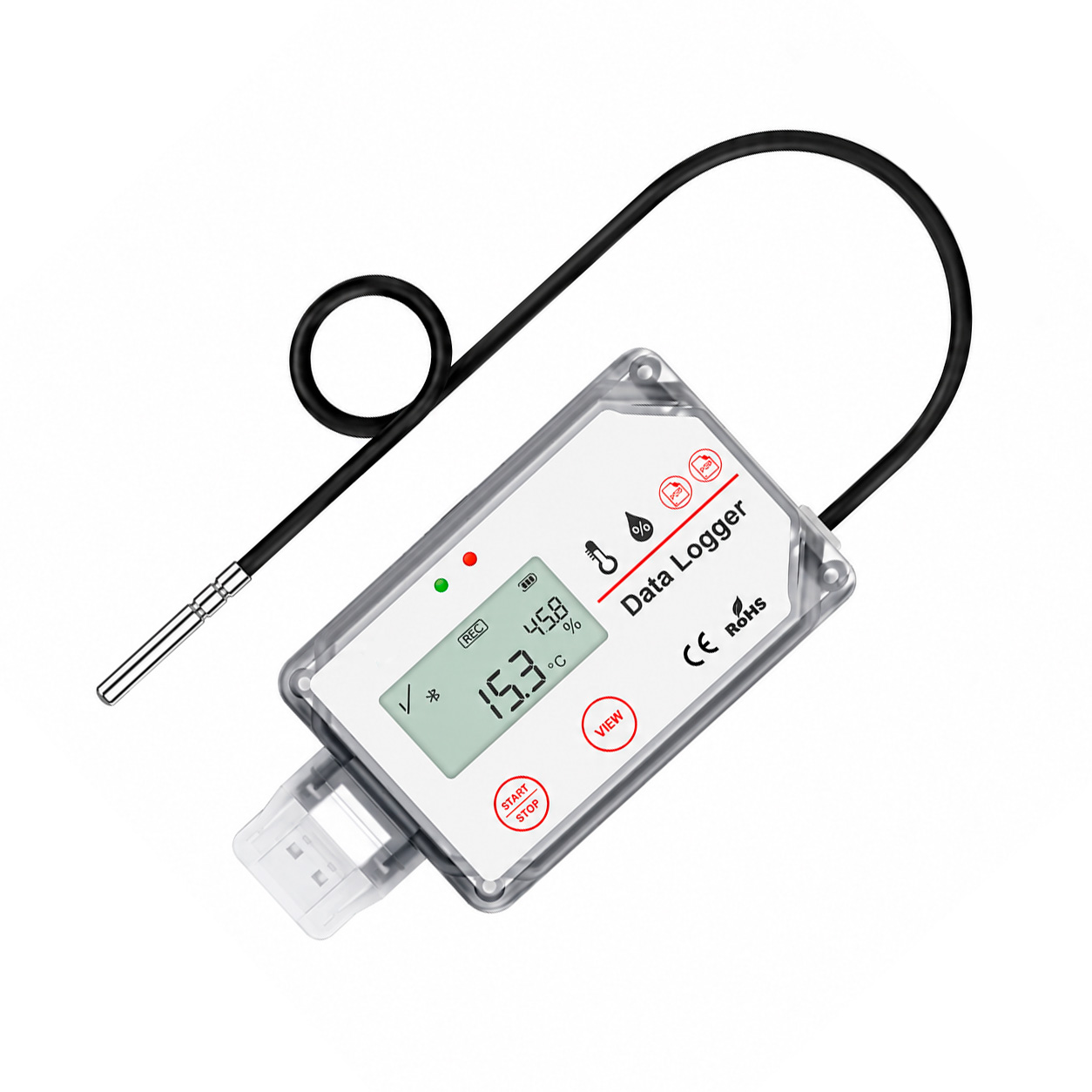 68ff125300bc853ba93b10481486c04f.jpg Data Logger de Temperatura e Umidade com Bluetooth e USB Impac IPTH-50BTLOGGER - Imagem 1