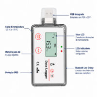 Data Logger de Temperatura com Bluetooth e USB Impac IPT-50BTLOGGER - Imagem 5