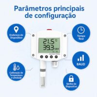 Transmissor Industrial de Temperatura e Umidade com LCD 4-20 mA / 0-10 V Impac IP-WS01-LCD - Imagem 4