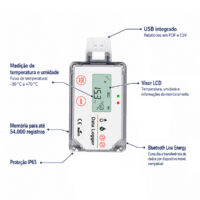 Data Logger de Temperatura e Umidade com Bluetooth e USB Impac IPTH-50BTLOGGER - Imagem 7