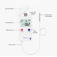 Data Logger de Ultrabaixa Temperatura com Sonda Externa -200 °C a +80 °C Impac IPT-200LOGGER - Imagem 5